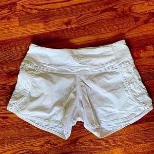 Lululemon running shorts, Size 2, White